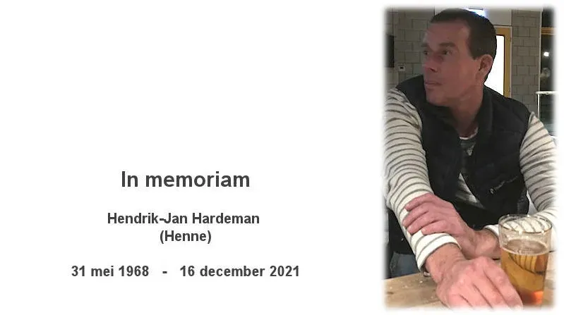 In Memoriam - Hendrik Jan Hardeman - Daltosite